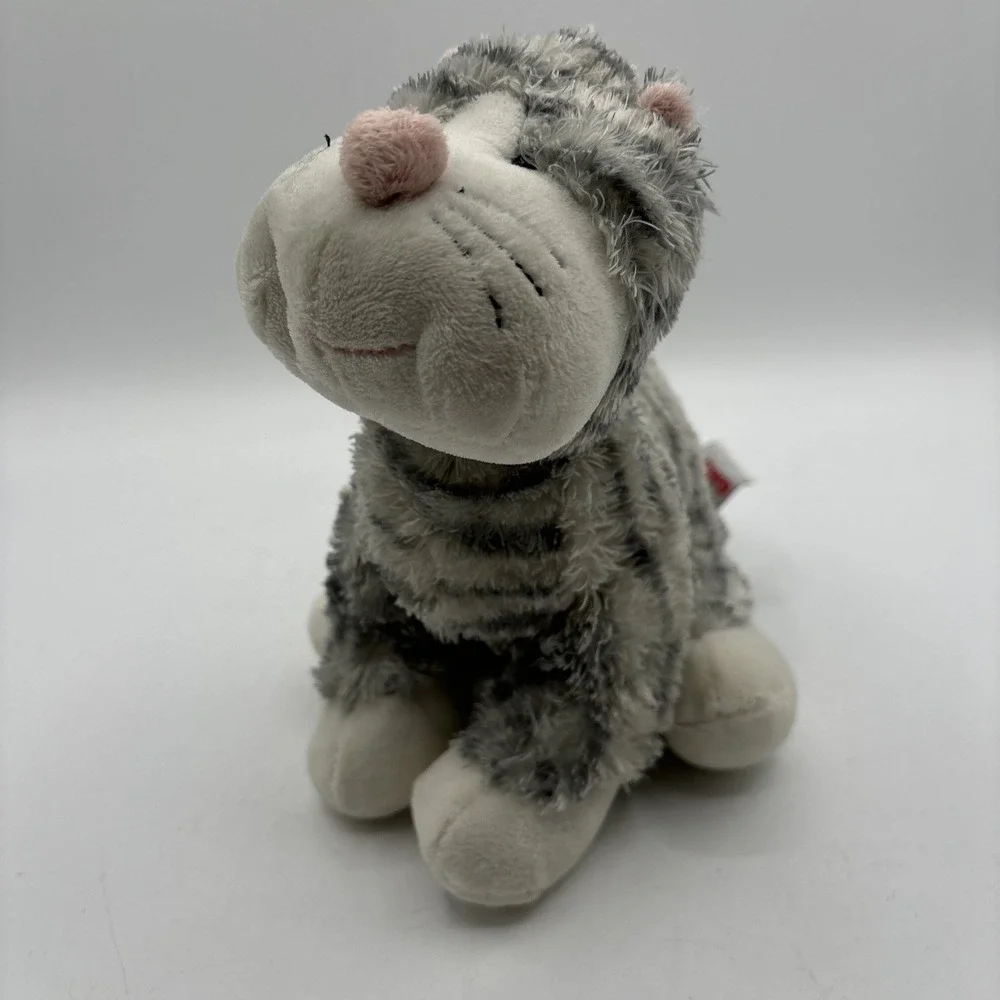 Webkinz Ganz Cheeky Cat Sterling Gray Stripe HM496 No Code Great Condition